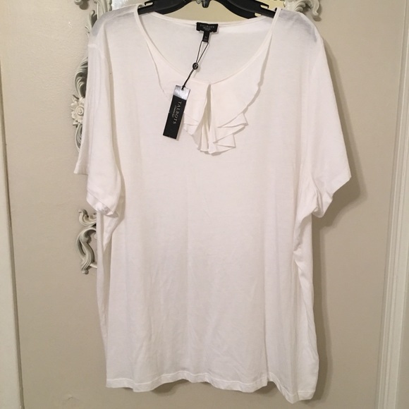 Talbots Tops - NWT Talbots Woman ruffle short sleeve T-shirt